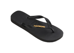 Women's Top Logo Metallic Flip Flops