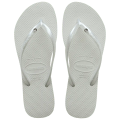Women's Slim Crystal Flip Flops